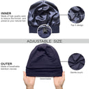 Satin Bonnet Lined Sleeping Beanie Hat Bamboo Headwear Frizzy Natural Hair Nurse Cap for Women and Men CAPLORD