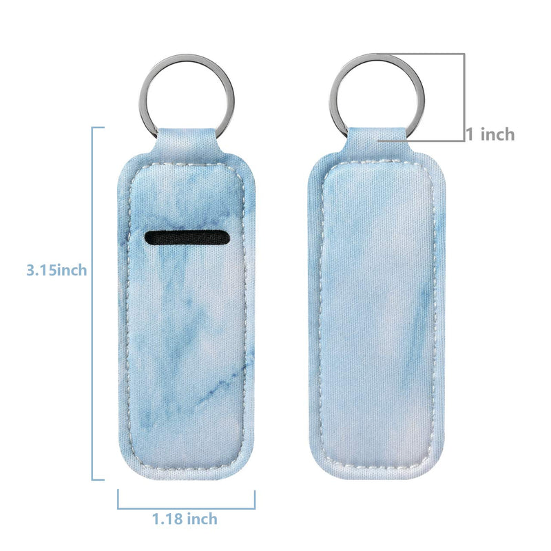 Beautyflier Clip-on Sleeve Chapstick Pouch Keychain Lipstick Holder Elastic Lip Balm Holder Travel Accessories Beautyflier