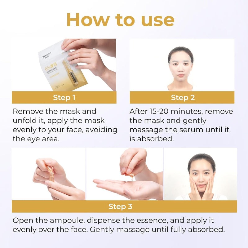 2-Step Ferment & Niacinamide Repairing Ampoule Mask (1.5ml+33mlx5PCS) - Hydrating Mask with Ferment for Skin Recovery and Redness Reduction Infinity Warehouse