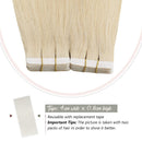 Ugeat Tape in Hair Extensions Human Hair 24 Inch Tape in Hair Extensions Real Hair