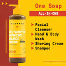 Alaffia Authentic African Black Soap All-in-One, Multi-purpose Face & Body Wash, Shampoo & Shaving Soap, Suitable for All Skin Types, Fair Trade Shea Butter, Citrus Ginger, 16 Fl Oz Alaffia