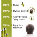 Hair Fibers for Thinning Hair - Volumizing Hair Fillers Are an Undetectable Instant & Safe Root Cover Up - Natural Keratin Protein Adds Texture to Sparse Hair - 18g / 0.63oz (Black) Perfect Hair