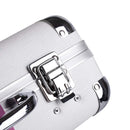 Maúve Carry All Trunk Train Case with Makeup and Reusable Black & White Aluminum Case (CREAM) Maúve