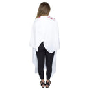 Hair Cutting Cape for Adults - Cherry Blossoms Print - 100% Polyester Lightweight Water Resistant Hair Cape - 58in x 50in - Snap Closure - Haircut Cape - Salon Cape Salon Supply Co