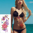12 Sheets Large Flowers Temporary Tattoos for Women, Waterproof Fake Tattoos Rose Peony Body Art Arm Tattoo Stickers for Women, Girls Jeefonna