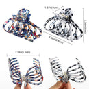 Shinowa Hair Clips, [2-Pack] Bohemian Tortoise Shell Hair Claw Clips Strong Hold Big Hair Jaw Clips for Thick Hair, Hair Accessories for Women Girls, Multi Color Shinowa