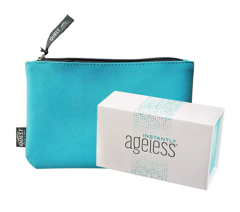 Jeunesse Instantly Ageless 25 Vials w/FREE Quest Skincare Makeup Bag | Instantly Ageless 25 Vial Box Set with FREE FULL SIZE Quest Skincare Makeup Bag Instantly Ageless Store