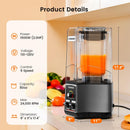 Commercial Blender for Crushing Ice, Chopping, Grinding, Blending, 1500W 80oz Blender with Tamper and Removable Soundproof Cover, K85 (Grey) Infinity Warehouse