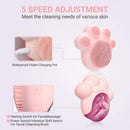 MelodySusie Electric Sonic Facial Cleansing Brush with Heated Massaging, Silicone Face Cleansing Device for Deep Cleaning & Gentle Exfoliating, Rechargeable, Valentine's Gifts for Women MelodySusie