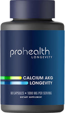 ProHealth, Ca AKG Supplement (Alpha Ketoglutarate) (1,000 mg per 2 Capsule Serving, 60 Capsules). Supports Metabolic Function and Healthy Aging Processes. Infinity Warehouse