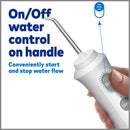 Waterpik Cordless Pearl Rechargeable Portable Water Flosser for Teeth, Gums, Braces Care and Travel with 4 Flossing Tips, ADA Accepted, WF-13 White Waterpik