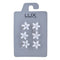 LUX ACCESSORIES White Flower Crystal Rhinestone Fashion Silvertone Hair Twist LUX ACCESSORIES