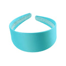 Sky Blue 2 Inch Wide Satin Hard Headband with No Teeth Head band for Women and Girls Motique Accessories