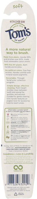 Tom's of Maine Adult Dye Free Toothbrush Soft Bristles, 1 Count Tom's of Maine