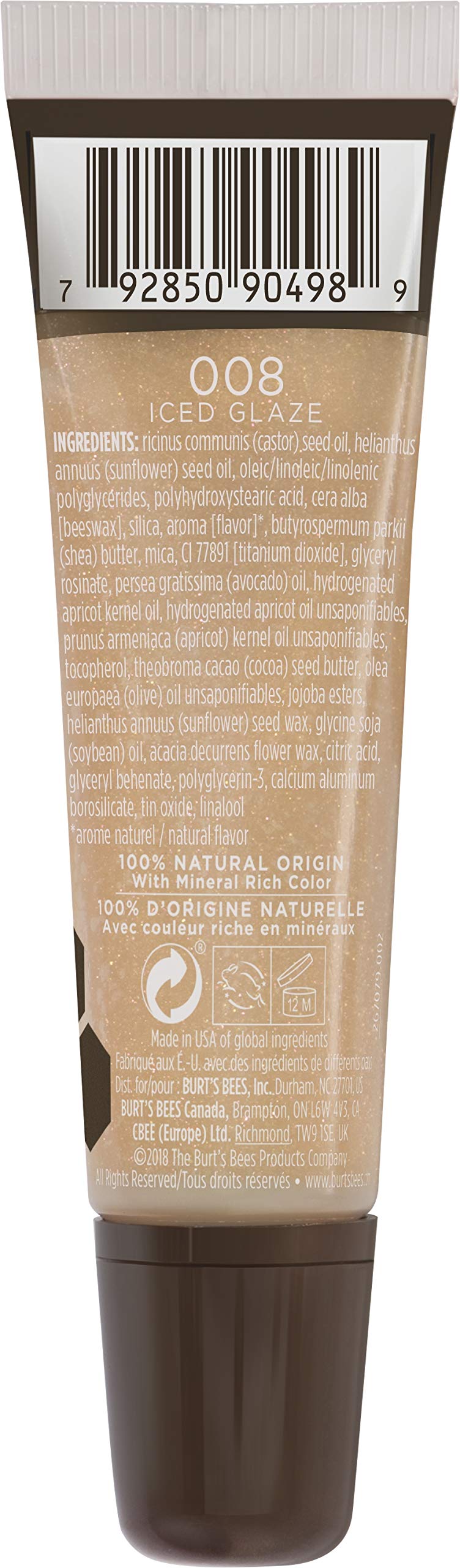 Burt's Bees, Lip Gloss Iced Glaze, 0.02 Ounce Burt's Bees