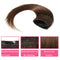 14 Inch Clip in Hair Extensions Remy Human Hair Standard Weft Clip on Hairpieces 45g Soft Silky Straight Hair for Women Beauty Gift #4 Medium Brown Hairro