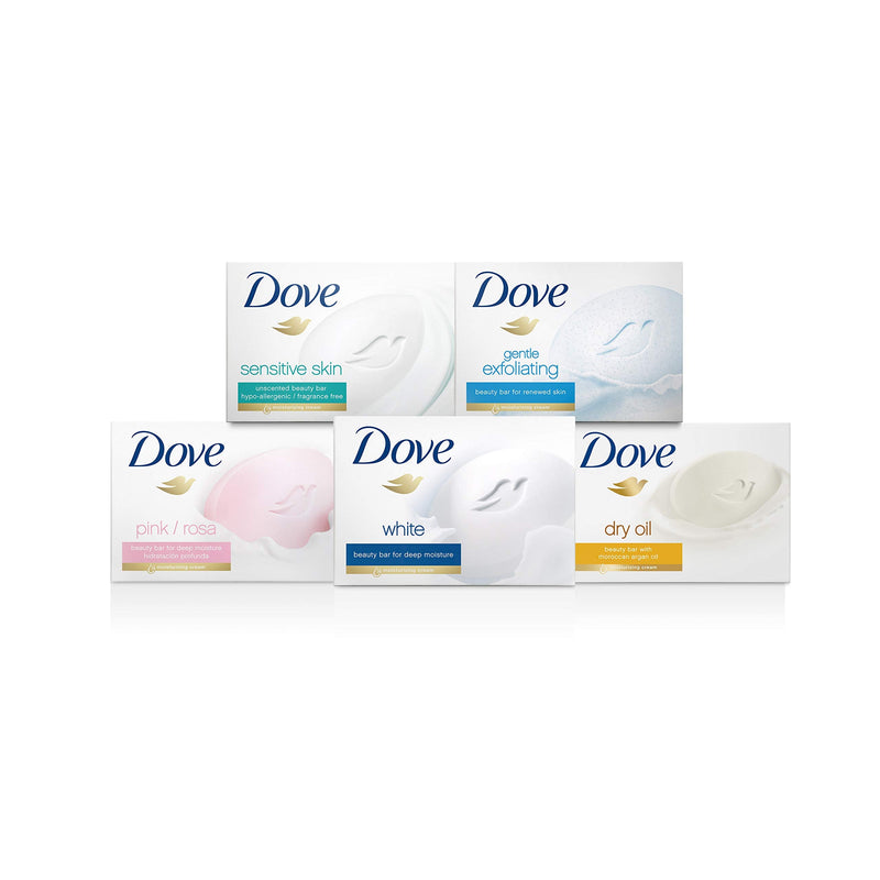 Dove Beauty Bar Gentle Skin Cleanser Moisturizing for Gentle Soft Skin Care Original Made With 1/4 Moisturizing Cream 2.6 oz Dove