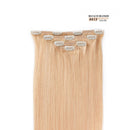 14" Clip in Hair Extensions Real Human Hair for Women - Silky Straight Human Hair Clip on 50grams 4pieces Bleach Blonde