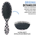 Wet Brush Hair Brush Checker Print Original Detangler - Hipster - Exclusive Ultra-soft IntelliFlex Bristles - Glide Through Tangles With Ease For All Hair Types - For Women, Men, Wet And Dry Hair Wet Brush