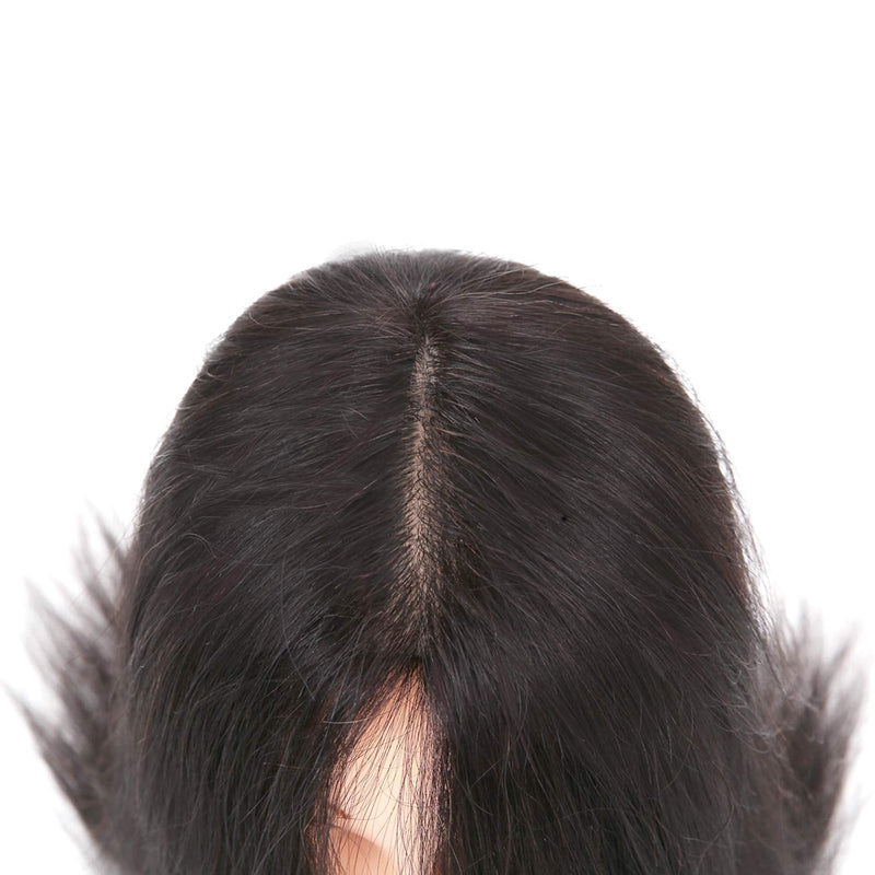 SOPHIRE 100% Real Hair Mannequin Head with Stand, Hairdressers' Practice Training Head and Cosmotology Doll Head for Hairstyling and Braid - Natural Black SOPHIRE