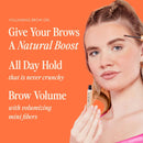 Grande Cosmetics GrandeBROW-FILL Volumizing Brow Gel, Tinted or Clear Eyebrow Mascara, Soft Flexible Hold, Water Resistant Infinity Warehouse