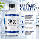 DMSO Liquid 99.9% Pure Low Odor, 8 oz Glass Bottle, Dimethyl Sulfoxide Infinity Warehouse