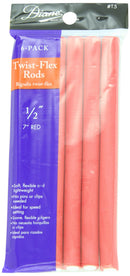 Diane 7 Inch Twist Flex, Red, 1/2 Inch, 6 Count Diane