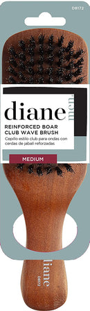 Diane medium firmness reinforced boar bristle, short handle style wave mens hair brush, d8172 Diane Store