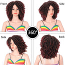 6" Short Dreadlock Wigs Braided Wigs for Black Women Kinky Twist Braiding Hair Faux Locs Crochet Hair Costume Cosplay Wigs Low Temperature Synthetic Fiber 200g (Red) N/P