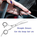 ESSOY Professional Hair Cutting Scissors/Shears (6.5-Inches), Stainless Steel Haircut Scissor with Fine Adjustment Screw for Home Salon,Barber Hairdressing Scissor for Women Men Kids Essoy