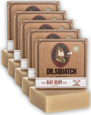 Dr. Squatch All Natural Bar Soap for Men with Zero Grit, 5 Pack, Bay Rum Dr. Squatch