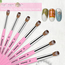 Yasterd Acrylic Nail Brush 100% Pure Kolinsky Acrylic Brushes for Nails Size 14 Oval Round Shaped Nail Brush for Acrylic Powder Application Pink Wooden Handle Professional Nail Art Manicure Tool Yasterd