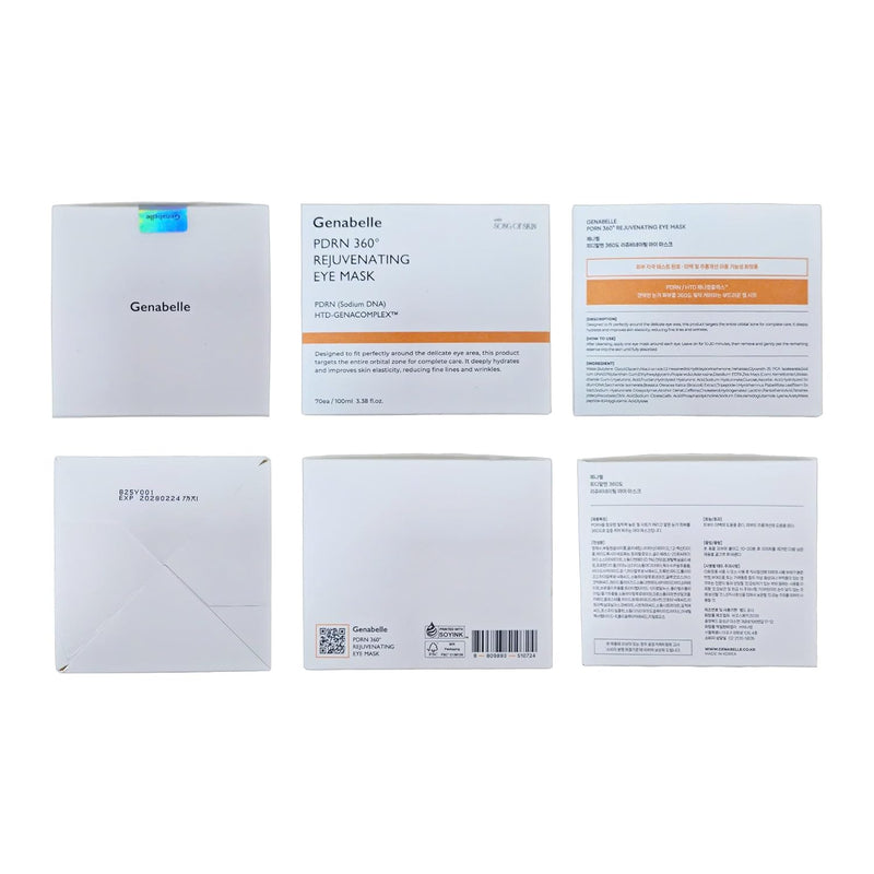 Genabelle PDRN 360° Rejuvenating Eye Mask – Full Eye Area Care for Hydration, Firming & Elasticity with PDRN & Peptides – Targets Dark Circles, Puffiness & Fine Lines – 3.38 fl oz. Infinity Warehouse