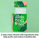 FaceTory Soothe Me Tea Tree 2-Step Sheet Mask with Tea Tree Oil and Chamomile Extract - For Acne Prone Skin, Made in Korea - Soothing, Hydrating, Calming, and Balancing (Pack of 5) FACETORY