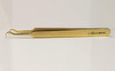 Alluring Gold Tweezers for Eyelash Extension for Volume Lashes 3D, 5D & 6D lashes Alluring