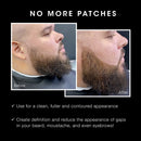 Pacinos Beard Pencil Filler - Water Proof, Long Lasting Coverage & Natural Finish - Beard, Moustache & Eyebrows - Micro-Fork Tip for Seamless Application - Includes Bristle Brush for Blending (Black) Pacinos