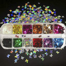 4 Boxes Holographic Nail Glitters Sequins Set Laser Butterfly Heart Alphabet Letter Star Chunky Glitter Flakes Acrylic Nail Art Tips Stickers Decorations for Craft/Resin Art/Makeup LoveOurHome
