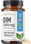 DIM Supplement 200 mg for Hormone Balance | Delayed-Release Microbeadlets | Estrogen Balance for Women & Men, Hormonal Acne Supplements, Menopause & Antioxidant Support | Vegan, Soy Free | 60 Ct. Infinity Warehouse