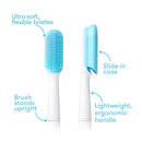 FridaBaby Fine or Straight Hair Detangling Kids Brush, Detangles Knots Without Tears or Breakage, Comb Teeth and Bristle Design FridaBaby