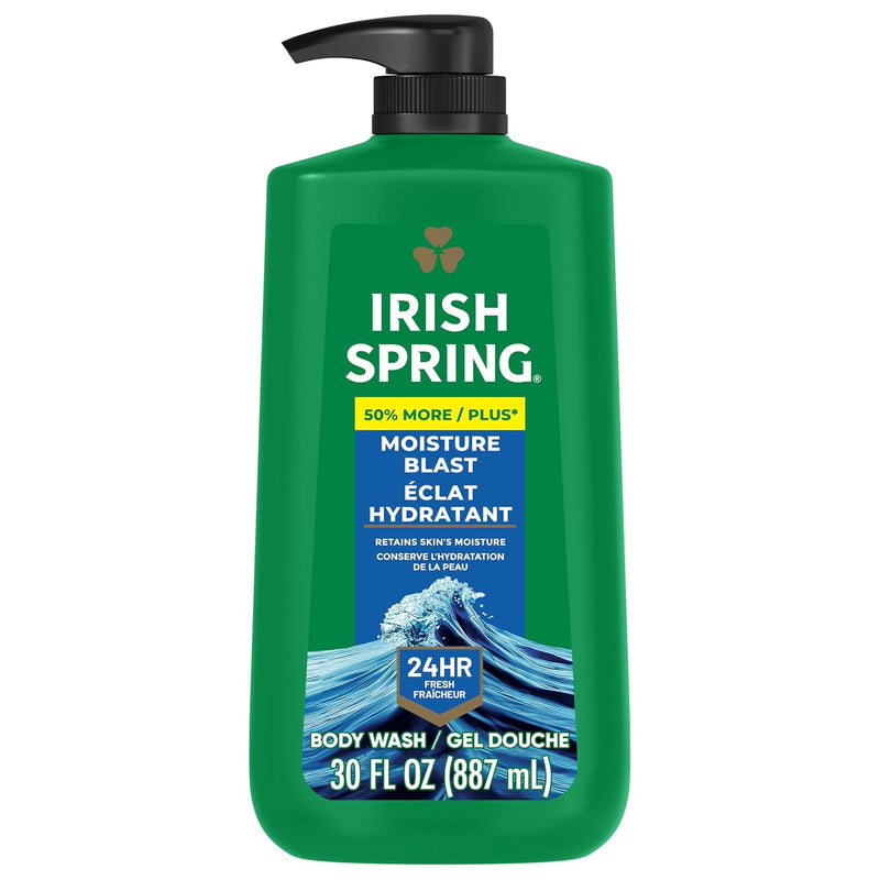 Irish Spring Original Clean Body Wash, 30 Oz Pump (Pack of 4) Infinity Warehouse