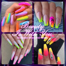 Modelones Gel Nail Polish Set- 2022 Neon Spring 6 High Capacity 10ML Hot Pink Bright Orange Gel Polish Set Yellow Green Purple LED Gel Polish Kit Manicure Home DIY Holiday Mother's Day Gift for Women modelones