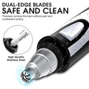 Ear and Nose Hair Trimmer Clipper - 2021 Professional Painless Eyebrow & Facial Hair Trimmer for Men Women, Battery-Operated Trimmer with IPX7 Waterproof, Dual Edge Blades for Easy Cleansing Black ZORAMI