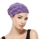 Satin Lined Hair Cover Sleep Cap - Adjustable Stay on No Fading Slouchy Skull Night Sleeping Beanie for Frizzy Natural Curly Hair Protection - Heather Purple GB Selected