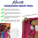 Underarm Sweat Pads - 24 Disposable PREMIUM Absorbent Armpit Underarm Shields Kleinert's