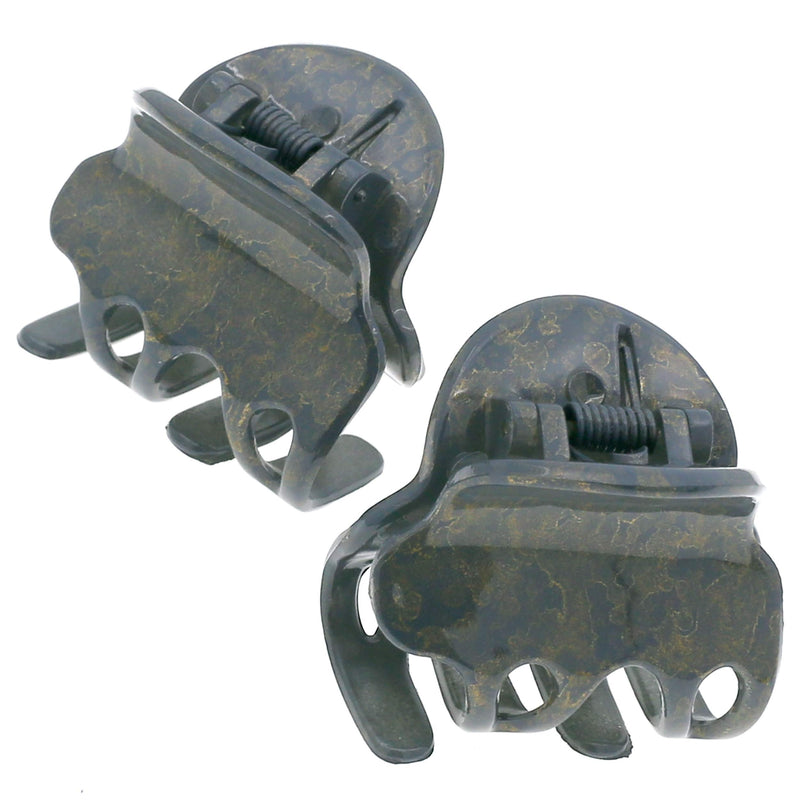 Camila Paris CP3087 French Hair Clip for Women, Set of 2 Small Gray Girls Hair Claw Clips Fashion Durable Hair Accessories for Women, Luxury Ladies Strong Hold No Slip Grip Clamp, Made in France Camila