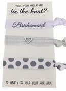 Bridesmaid Gifts, Bridesmaid Hair Ties, Will You Help MEB ie The Knot Proposal Gift, Bridesmaid Jewelry Accessory Infinity Collection