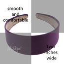 Girls 2 inch Satin Headband - Dark Purple Motique Accessories