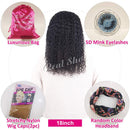 Eooma Headband Wig Human Hair Wigs for Black Women Kinky Curly Straight 4×4 Lace Front Wigs (18 Inch, Natural Black Color Curly) Eooma