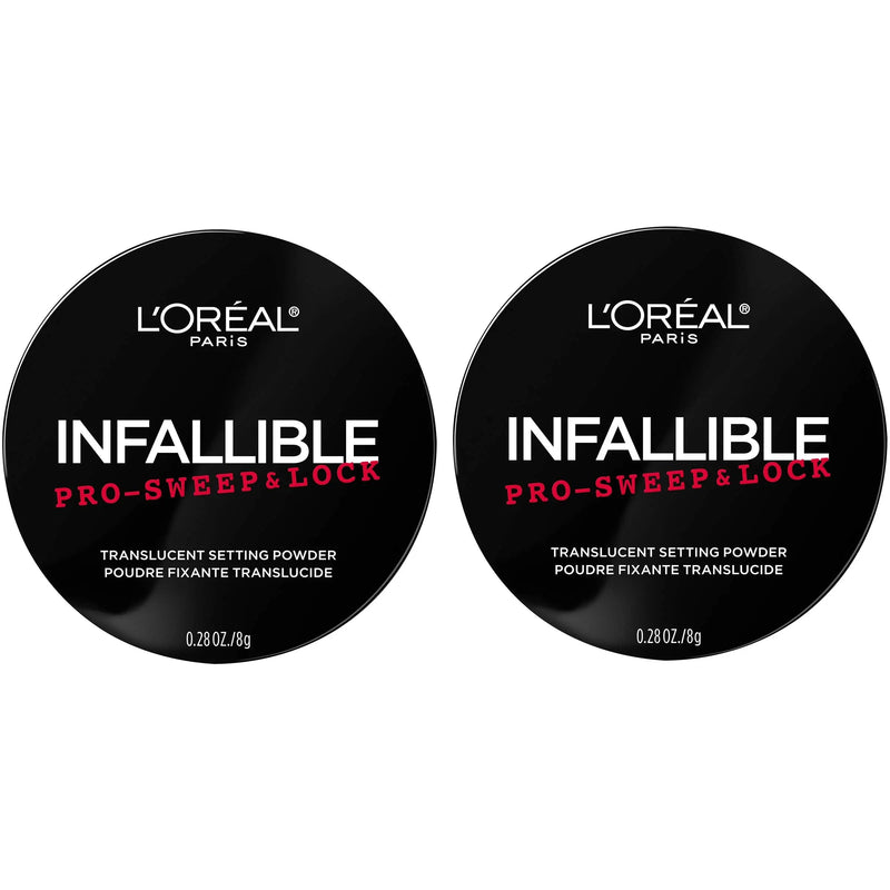 L'Oreal Paris Makeup Infallible Pro Sweep and Lock Loose Setting Powder, Translucent, 2 Count L'Oreal Paris