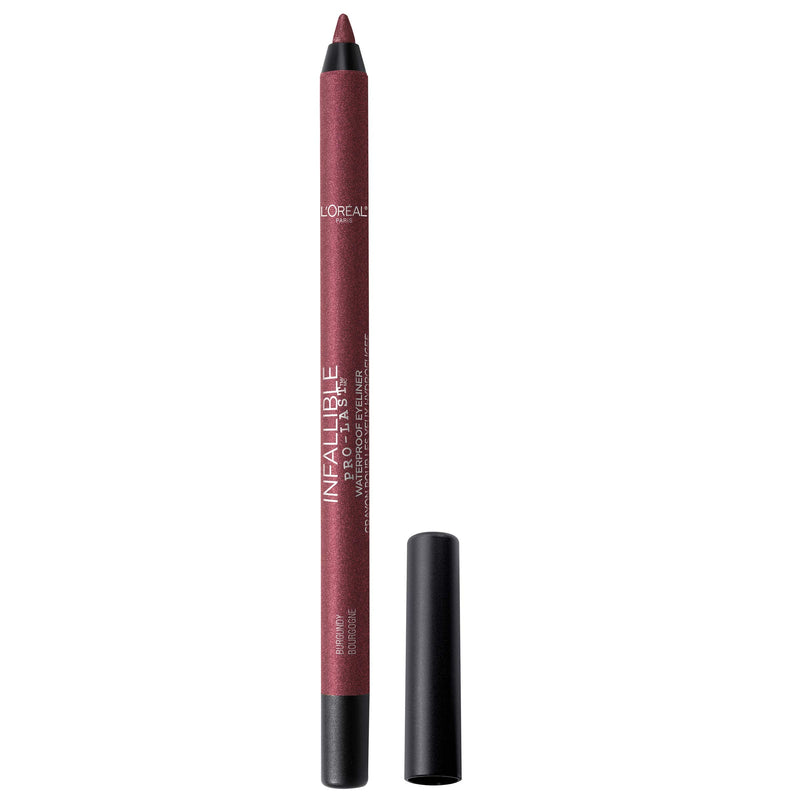 L'Oreal Paris Makeup Infallible Pro-Last Pencil Eyeliner, Waterproof and Smudge-Resistant, Glides on Easily to Create any Look, Burgundy, 0.042 Oz. L'Oreal Paris